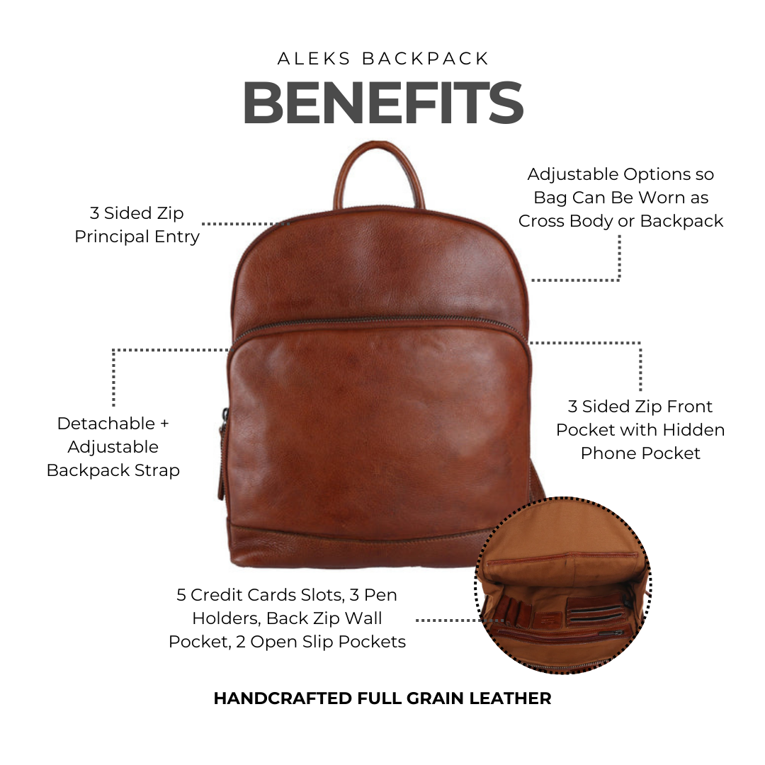 Aleks Backpack by Latico Leathers