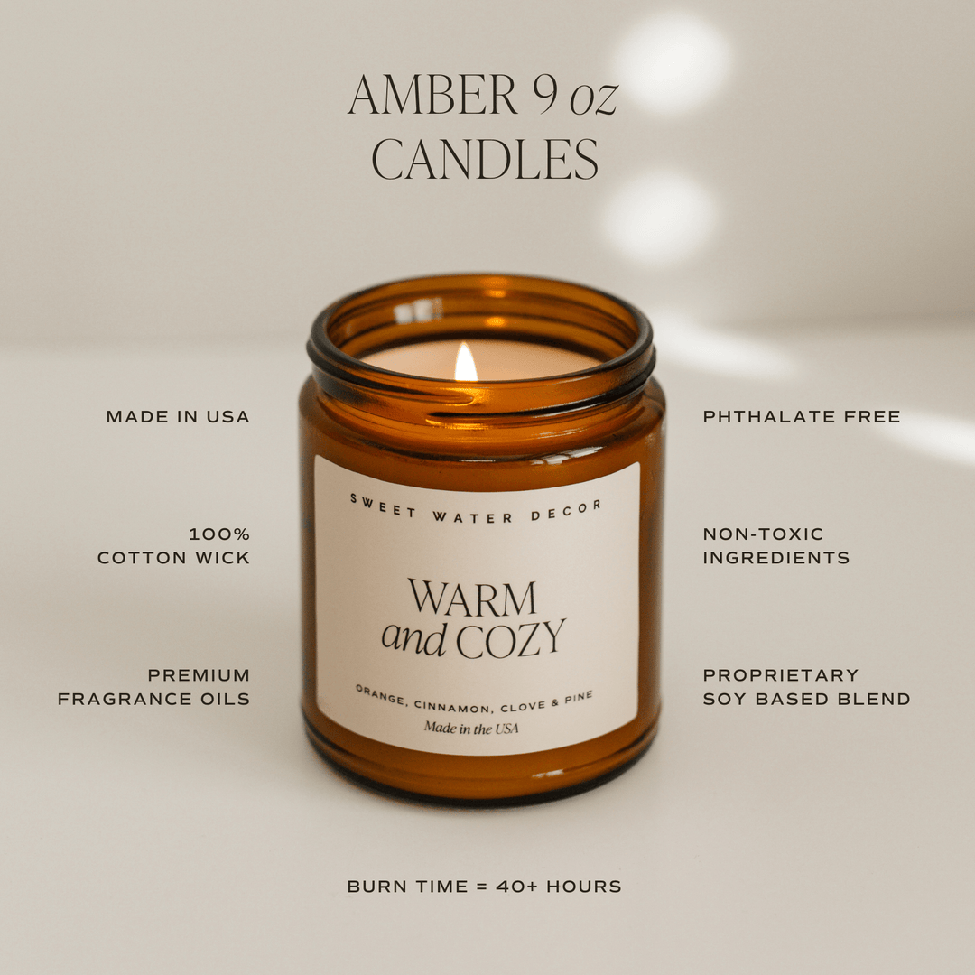 Fresh Coffee Soy Candle - Amber Jar - 9 oz by Sweet Water Decor