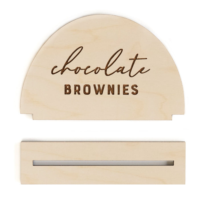 Wooden Buffet Food Name Sign