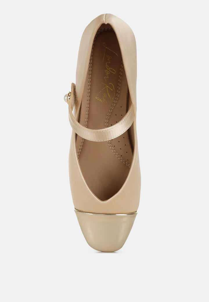 Albi Patent Toe Cap Satin Mary Jane by London Rag