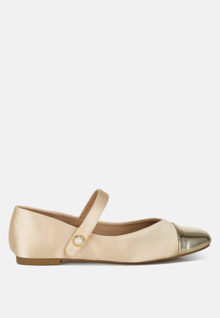 Albi Patent Toe Cap Satin Mary Jane by London Rag