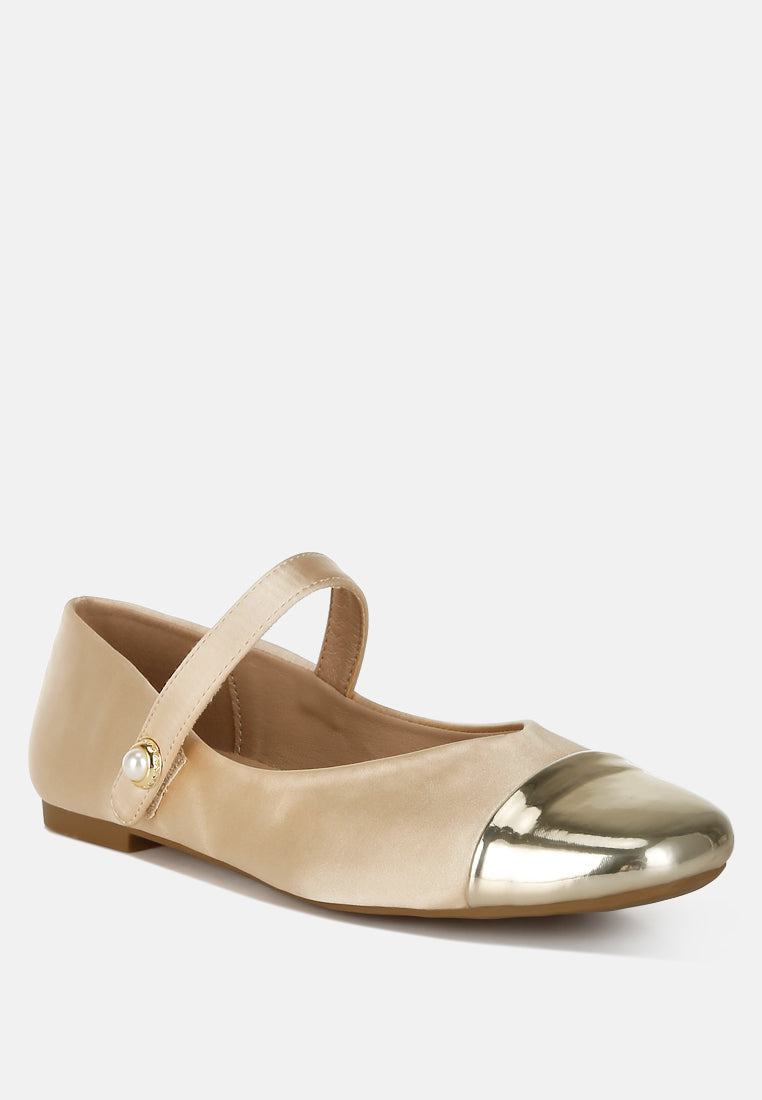 Albi Patent Toe Cap Satin Mary Jane by London Rag
