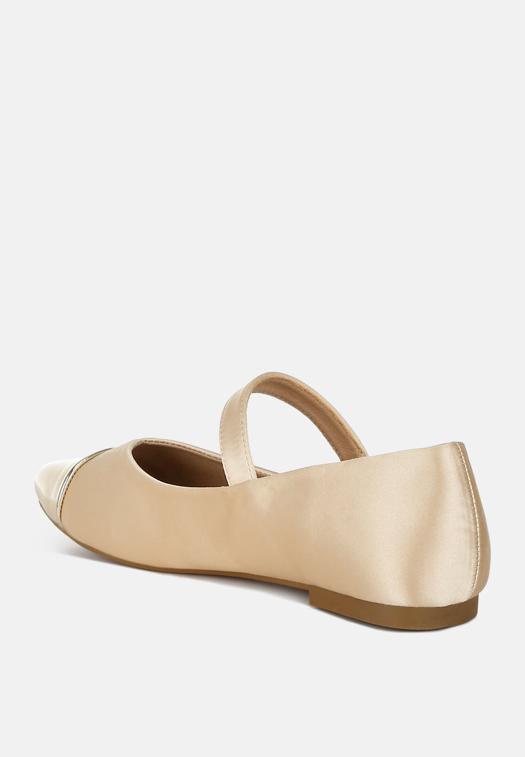 Albi Patent Toe Cap Satin Mary Jane by London Rag