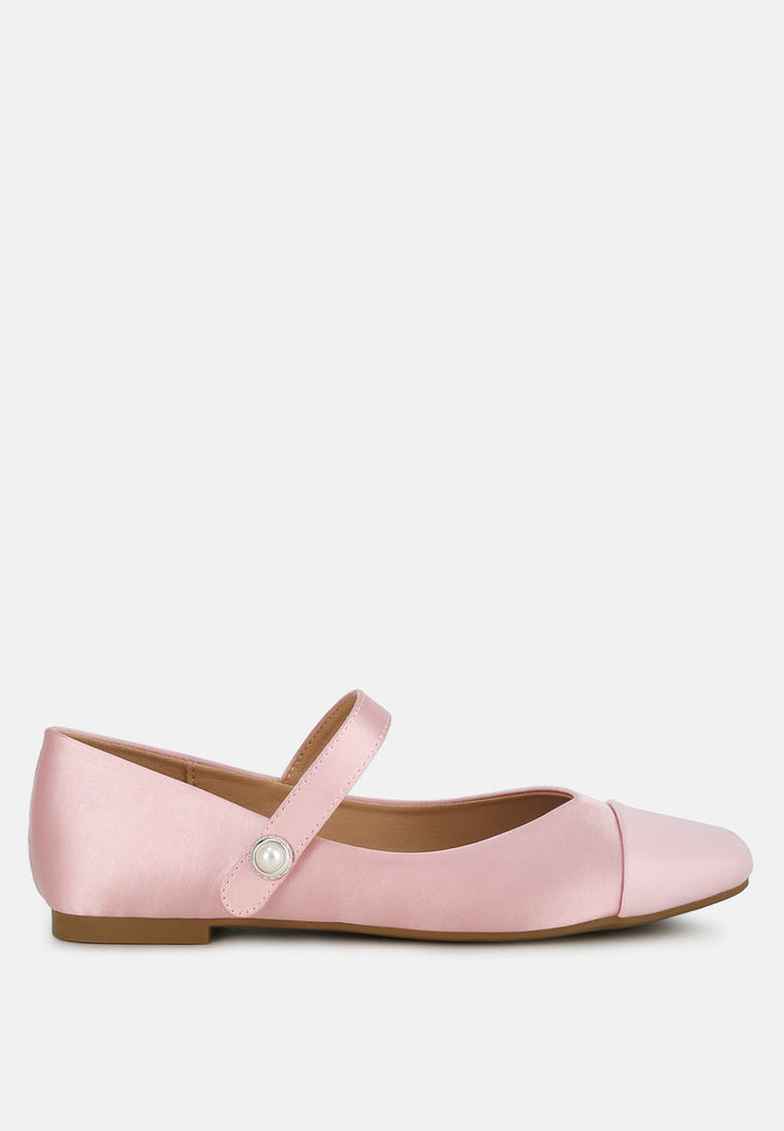 Albi Patent Toe Cap Satin Mary Jane by London Rag