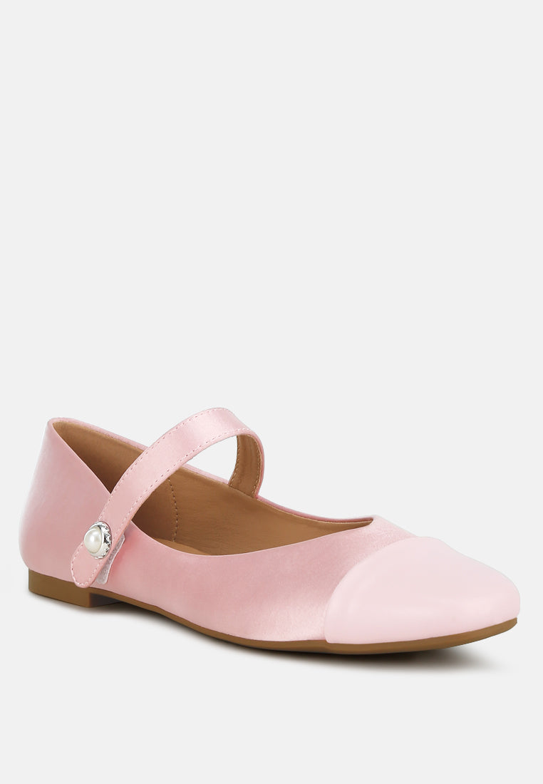 Albi Patent Toe Cap Satin Mary Jane by London Rag