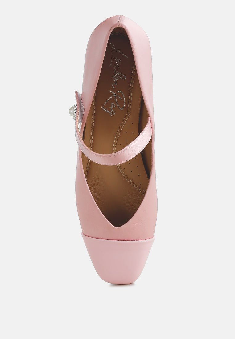 Albi Patent Toe Cap Satin Mary Jane by London Rag