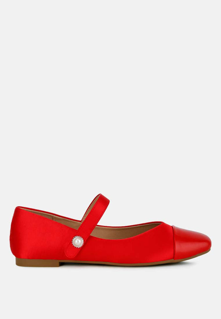 Albi Patent Toe Cap Satin Mary Jane by London Rag