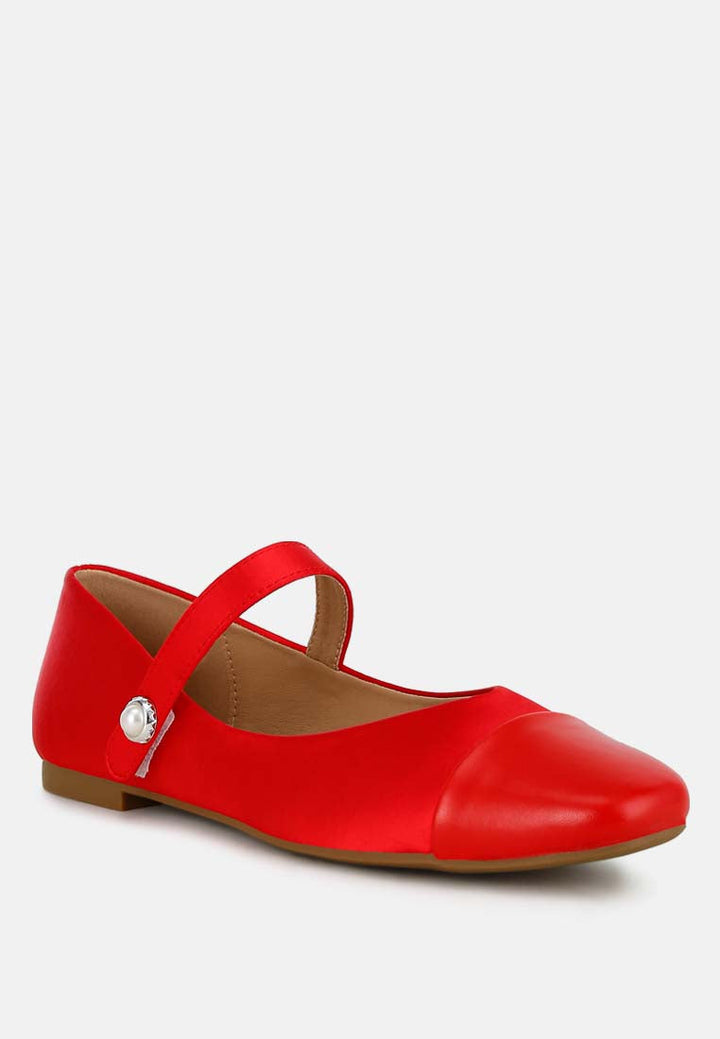 Albi Patent Toe Cap Satin Mary Jane by London Rag