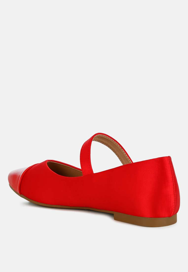 Albi Patent Toe Cap Satin Mary Jane by London Rag