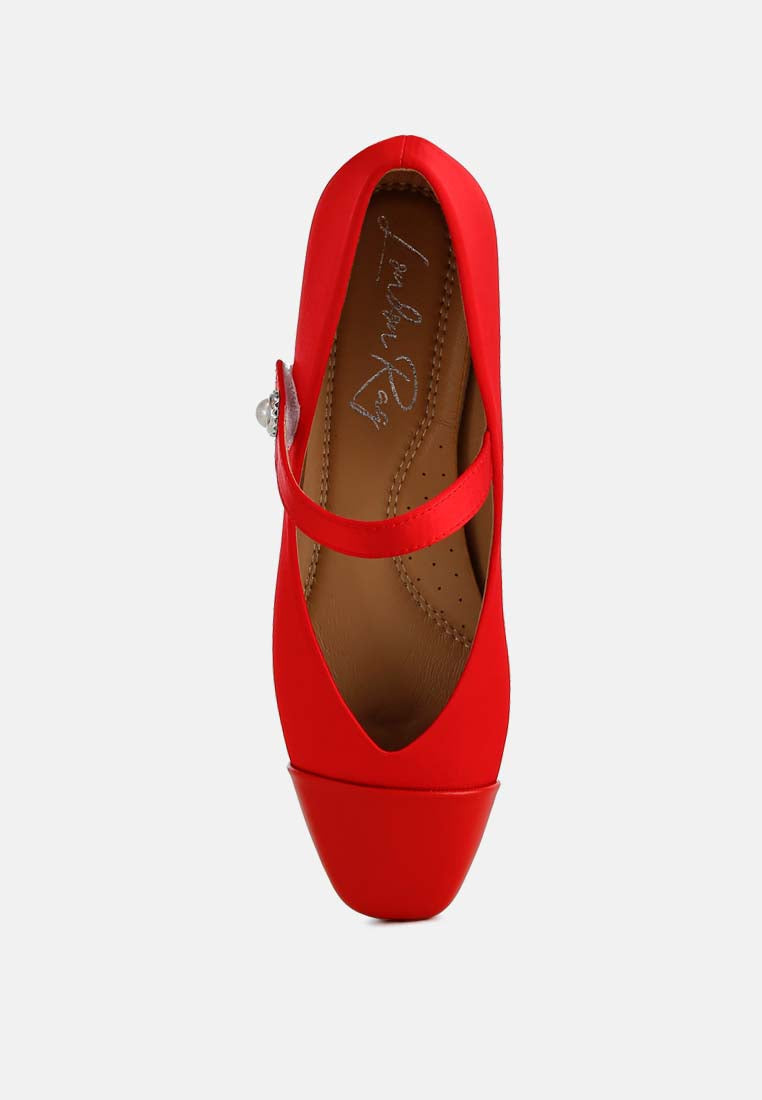 Albi Patent Toe Cap Satin Mary Jane by London Rag