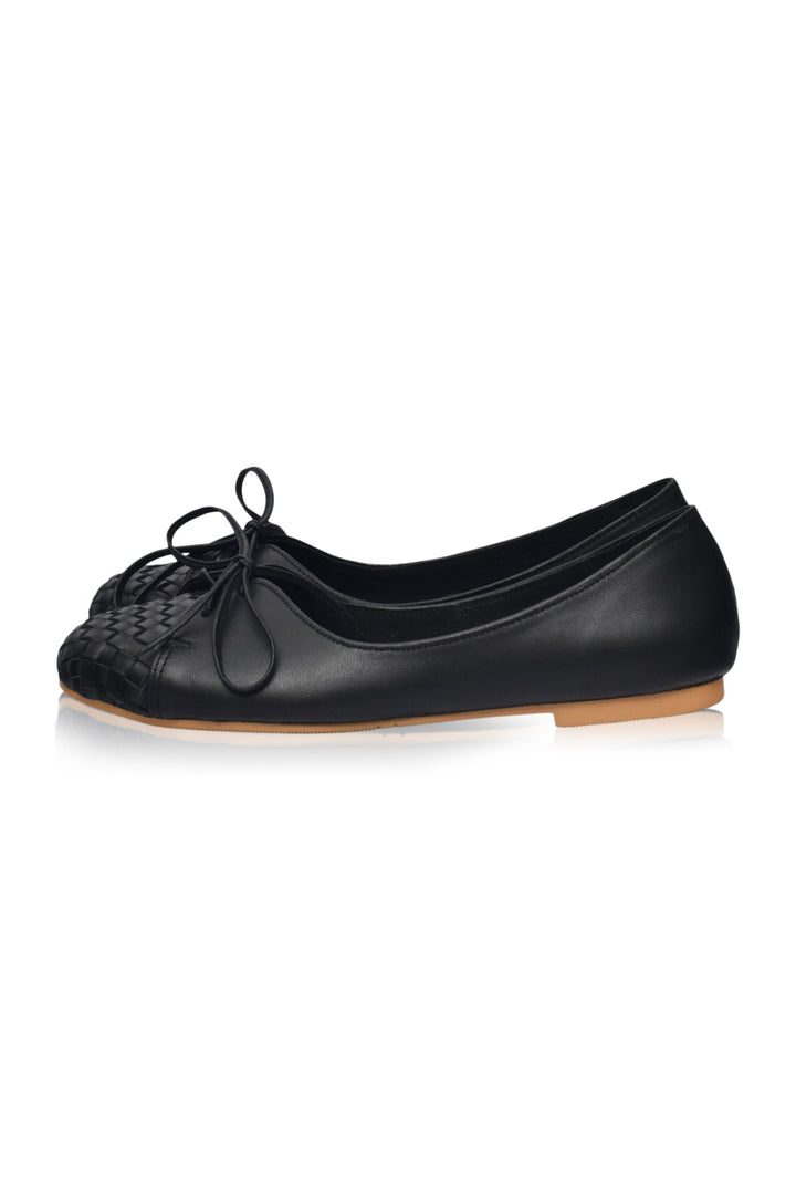 Alexandra Woven Leather Flats by Bali Lane