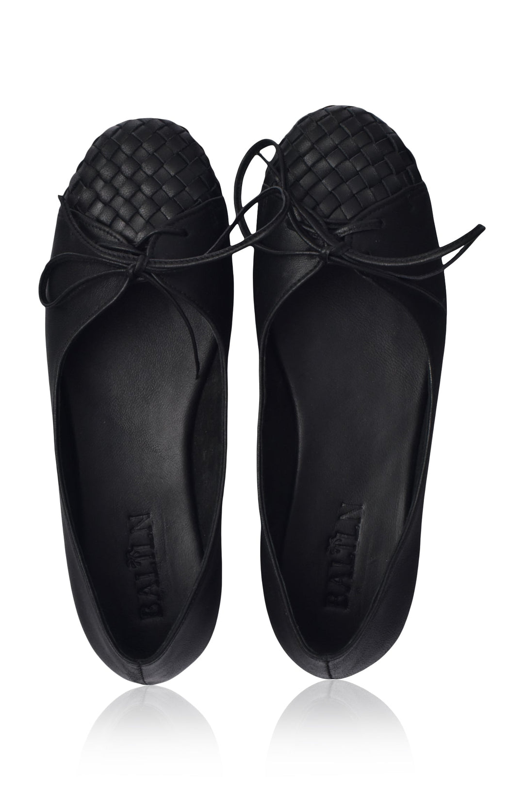 Alexandra Woven Leather Flats by Bali Lane