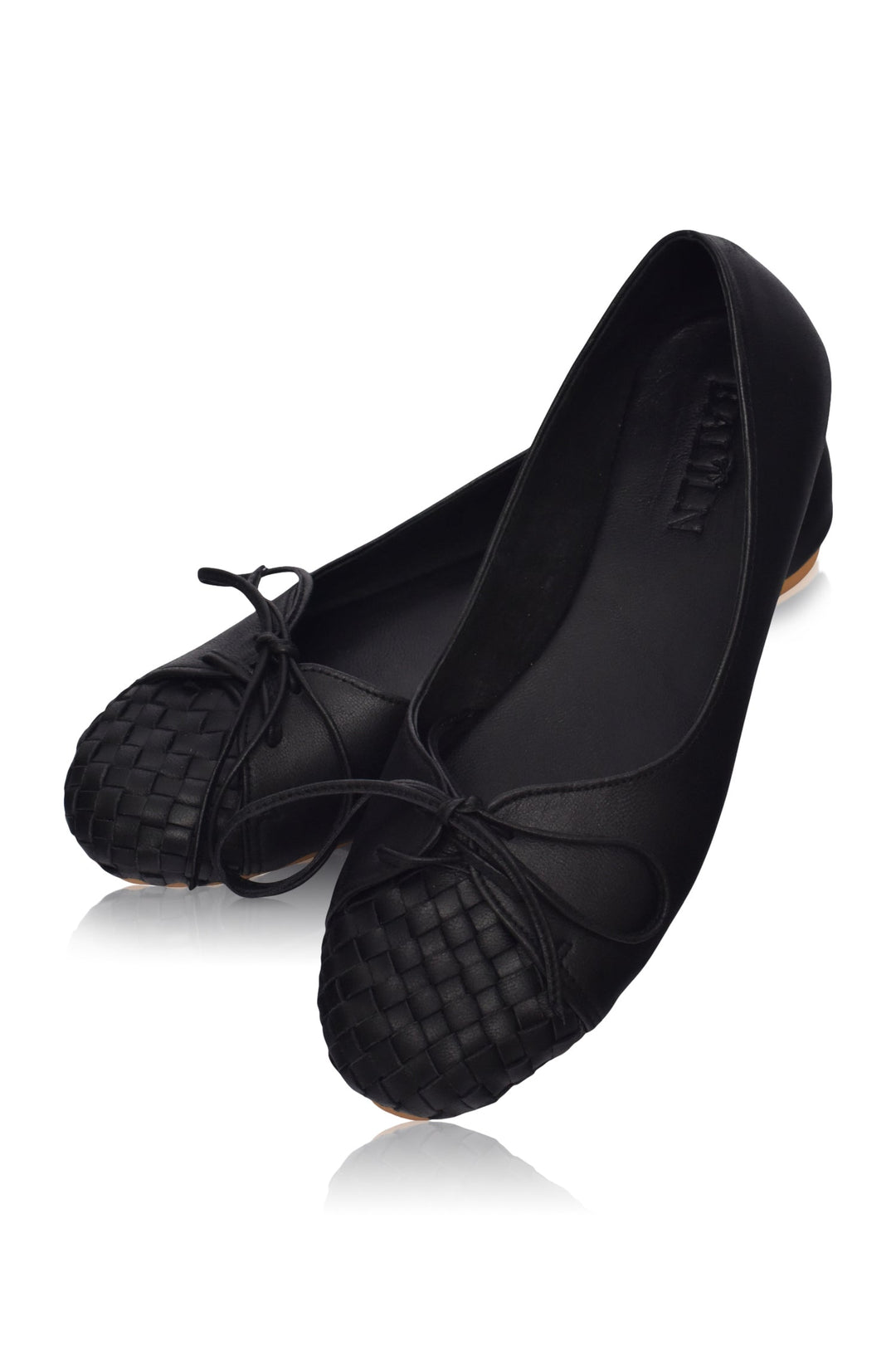 Alexandra Woven Leather Flats by Bali Lane