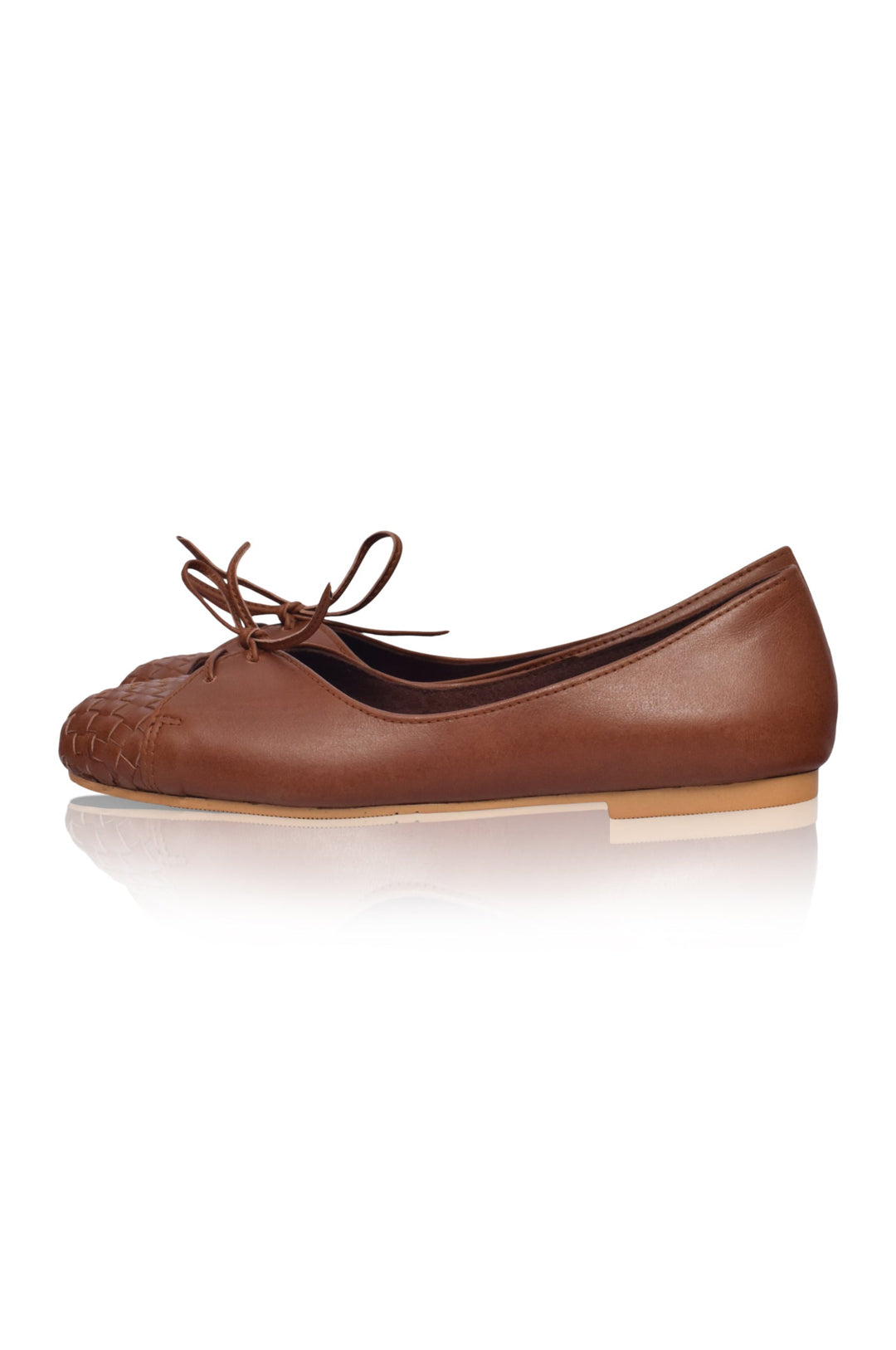 Alexandra Woven Leather Flats by Bali Lane