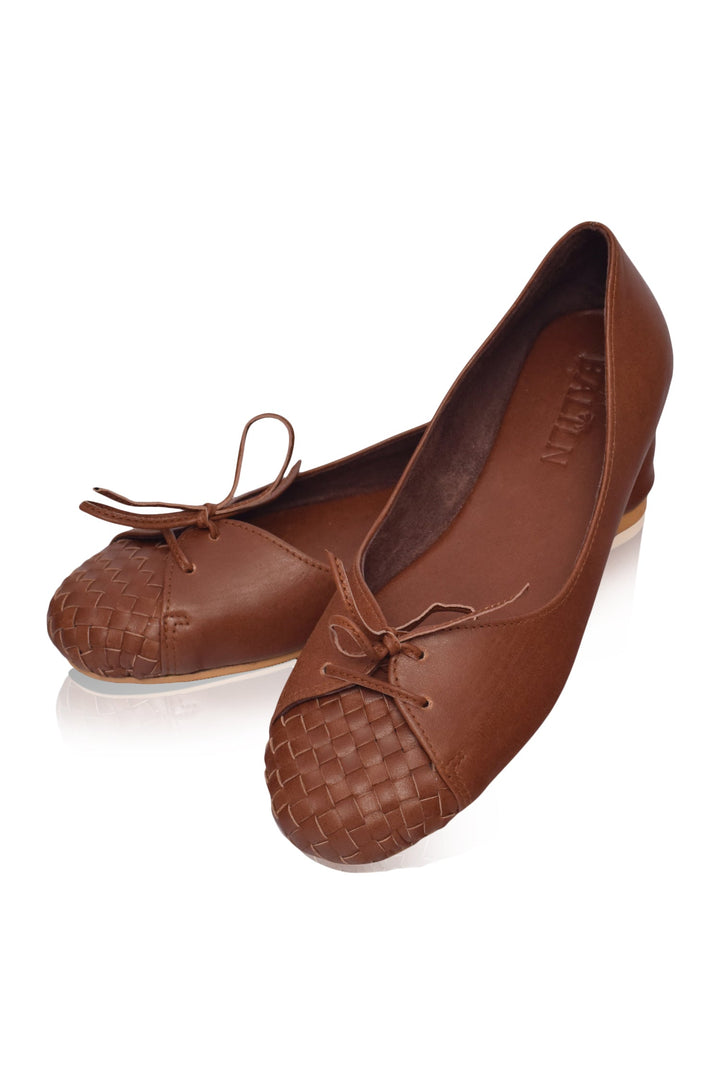 Alexandra Woven Leather Flats by Bali Lane