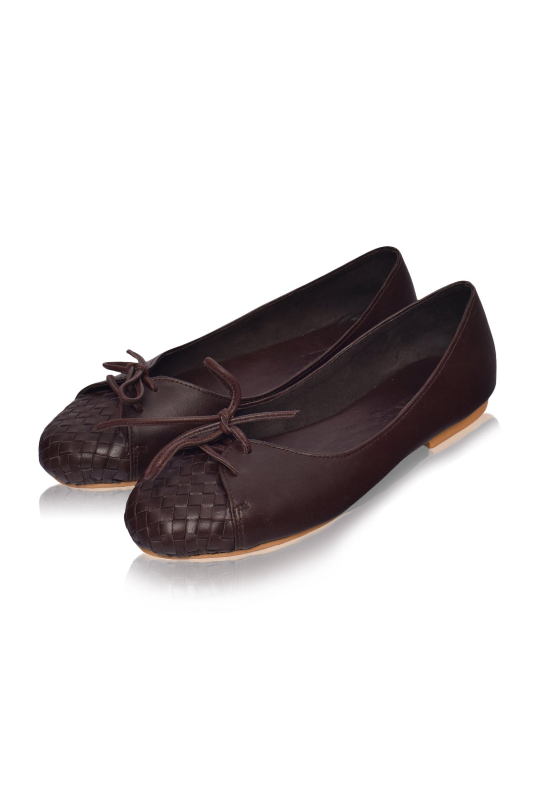 Alexandra Woven Leather Flats by Bali Lane