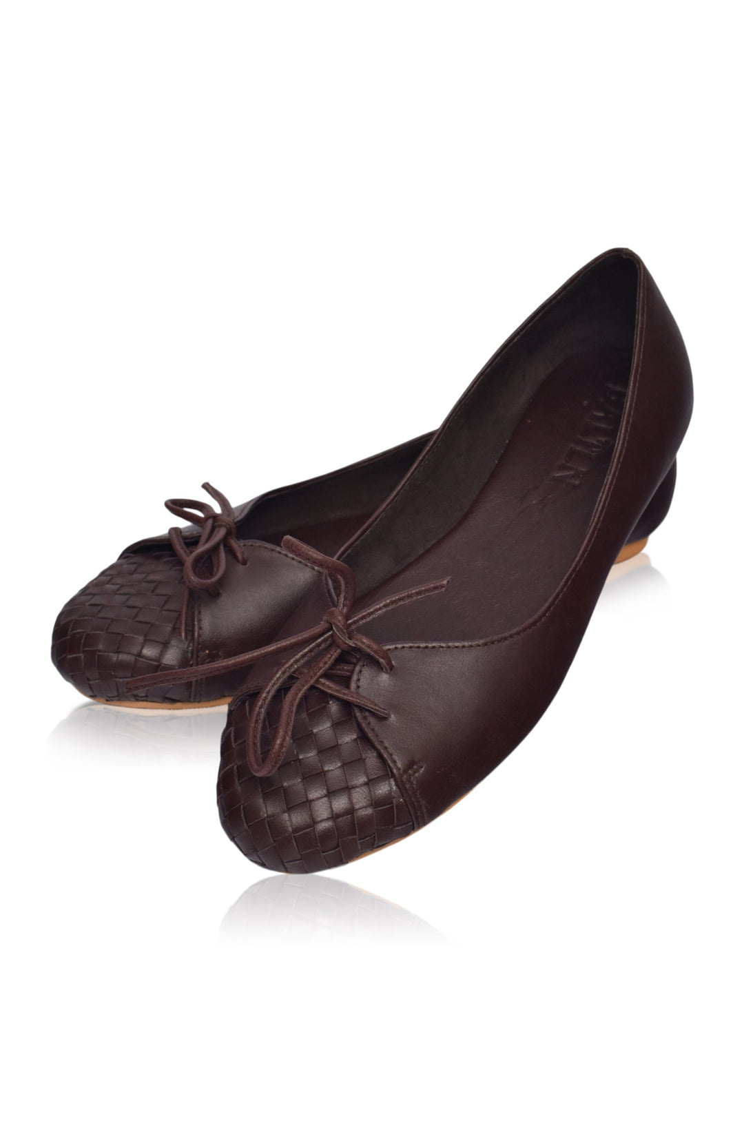 Alexandra Woven Leather Flats by Bali Lane