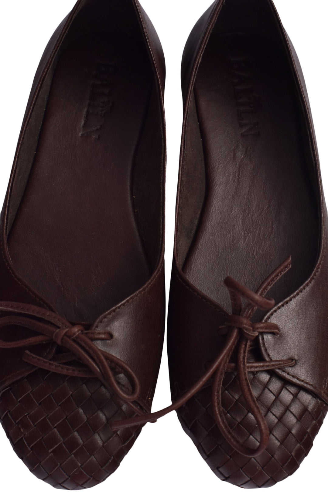 Alexandra Woven Leather Flats by Bali Lane