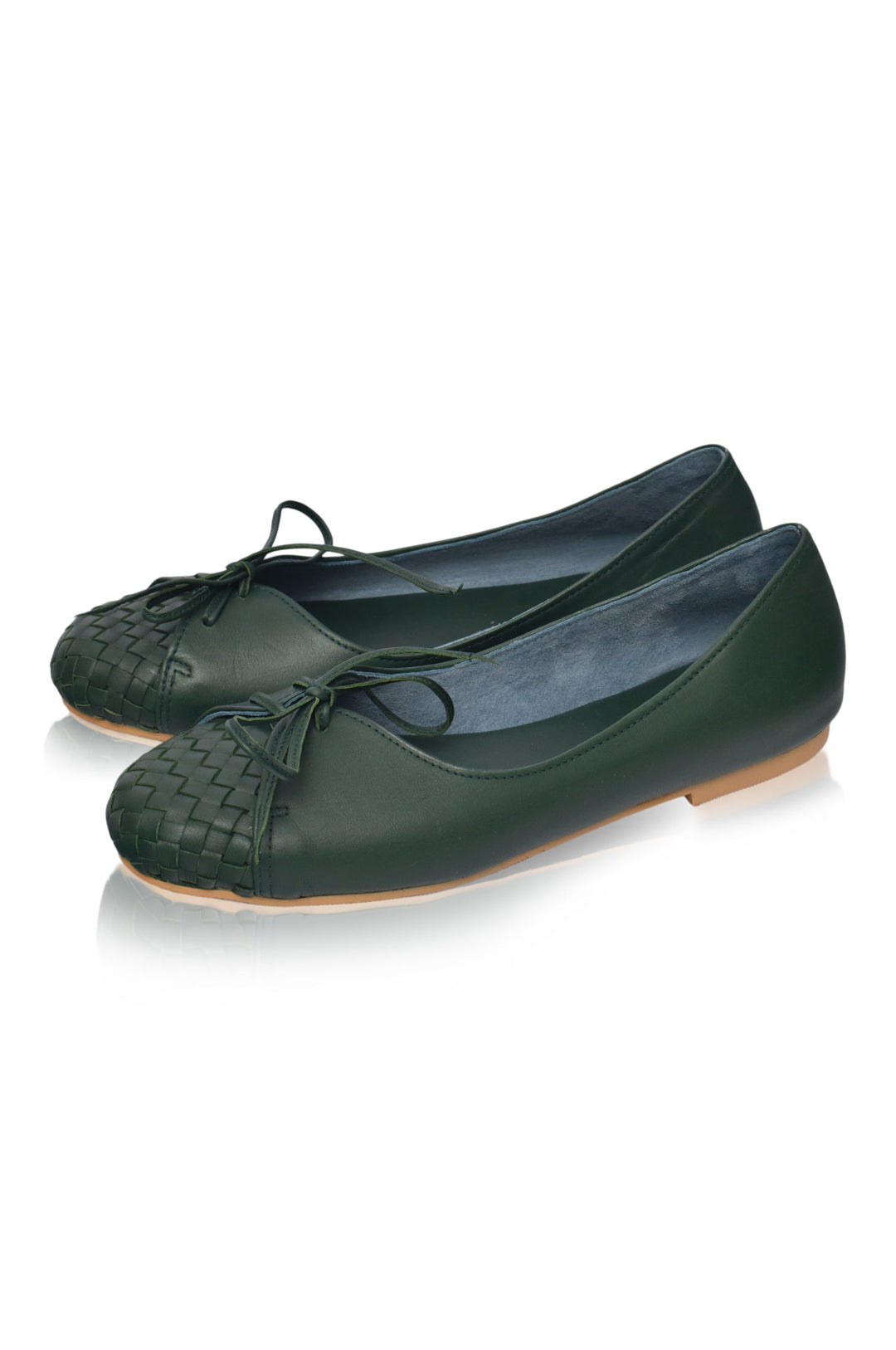 Alexandra Woven Leather Flats by Bali Lane