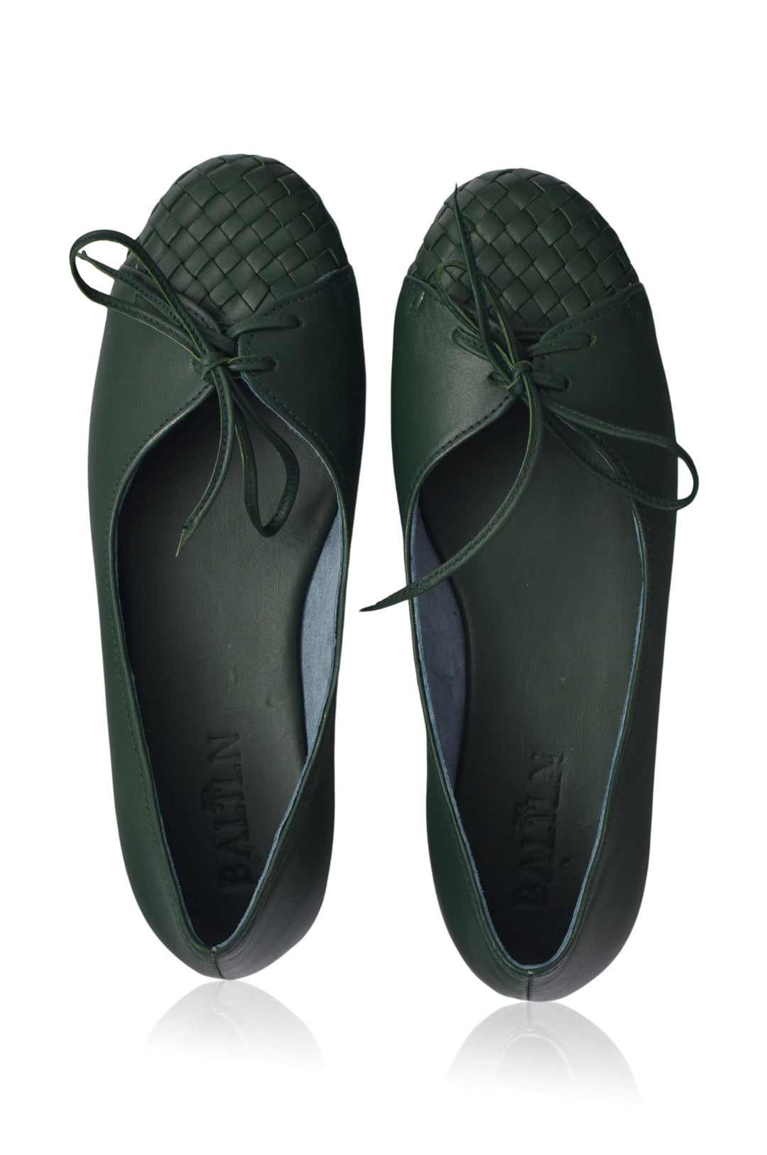 Alexandra Woven Leather Flats by Bali Lane