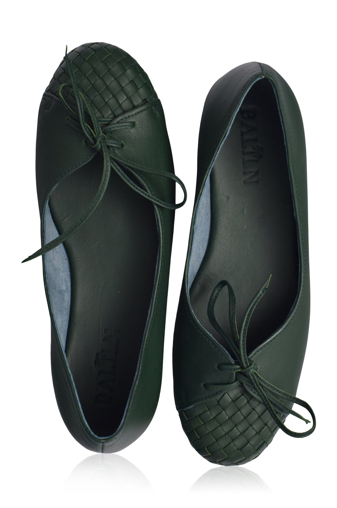 Alexandra Woven Leather Flats by Bali Lane