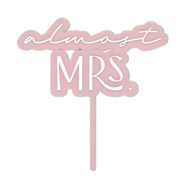 Almost Mrs. Acrylic Cake Topper by The Cotton & Canvas Co.