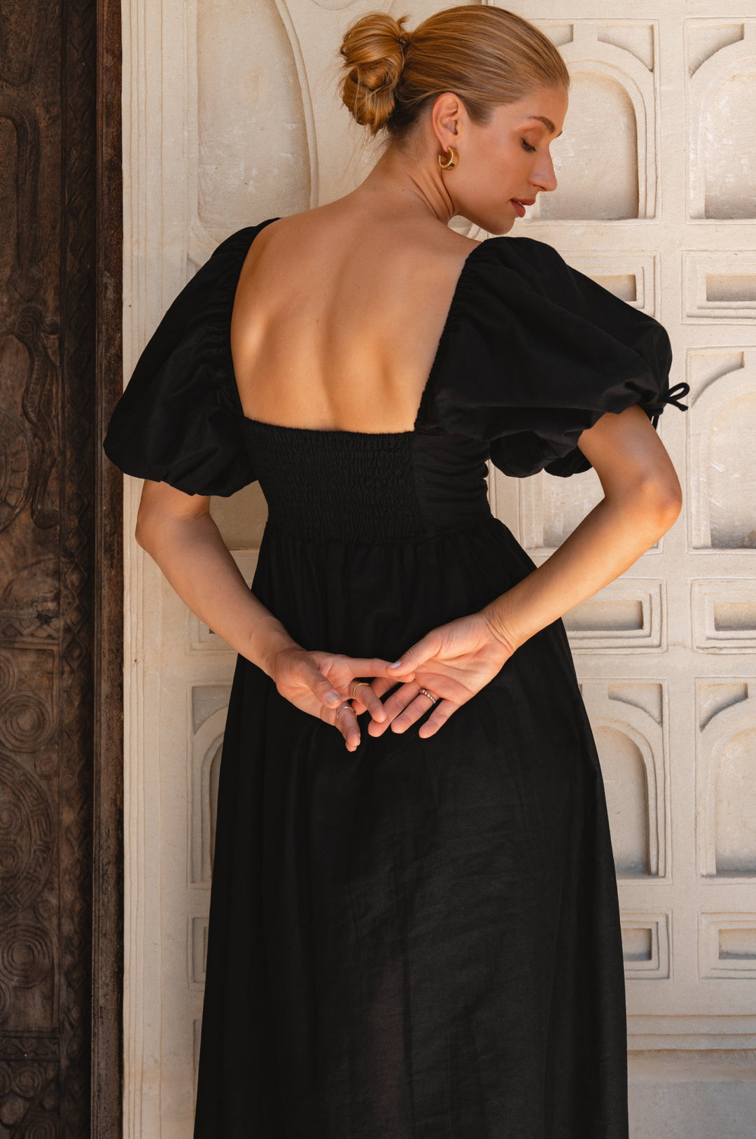 Atrani Puff Sleeve Dress by Bali Lane