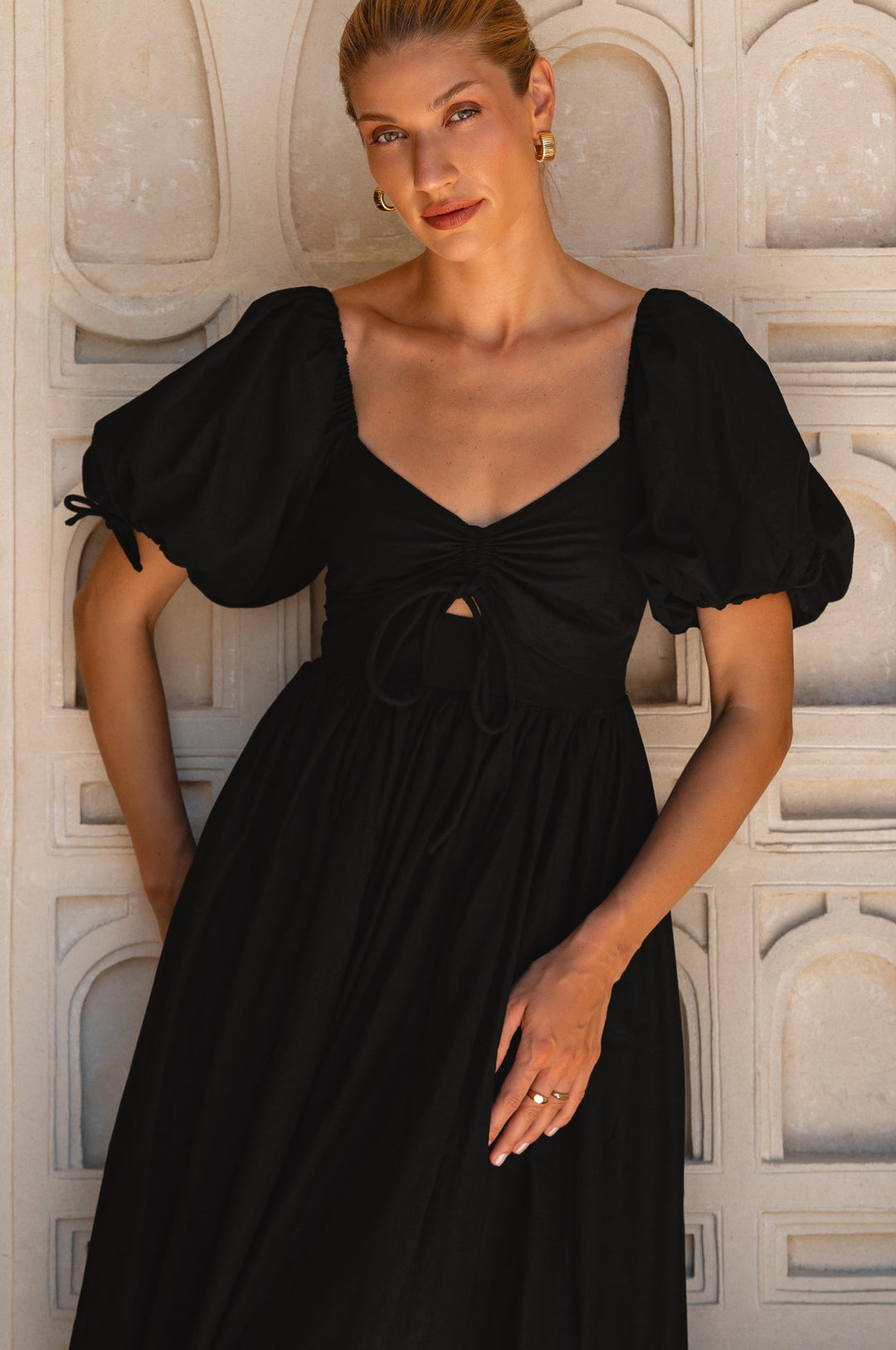 Atrani Puff Sleeve Dress by Bali Lane