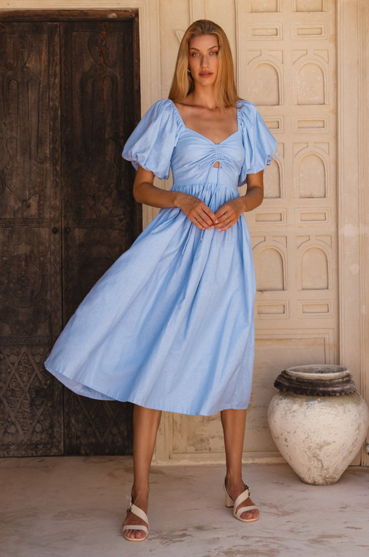 Atrani Puff Sleeve Dress by Bali Lane