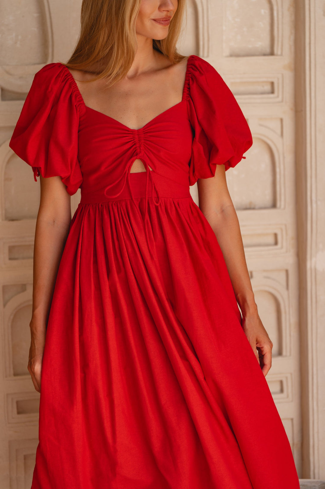 Atrani Puff Sleeve Dress by Bali Lane