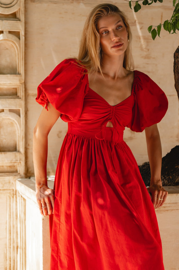 Atrani Puff Sleeve Dress by Bali Lane