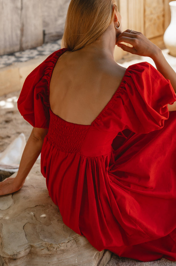 Atrani Puff Sleeve Dress by Bali Lane