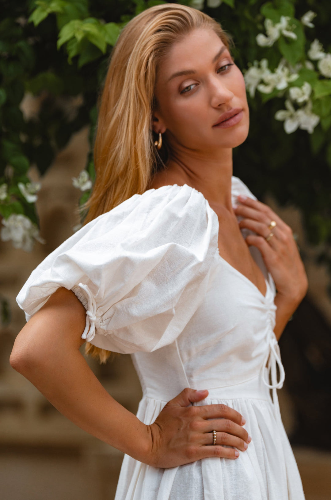 Atrani Puff Sleeve Dress by Bali Lane