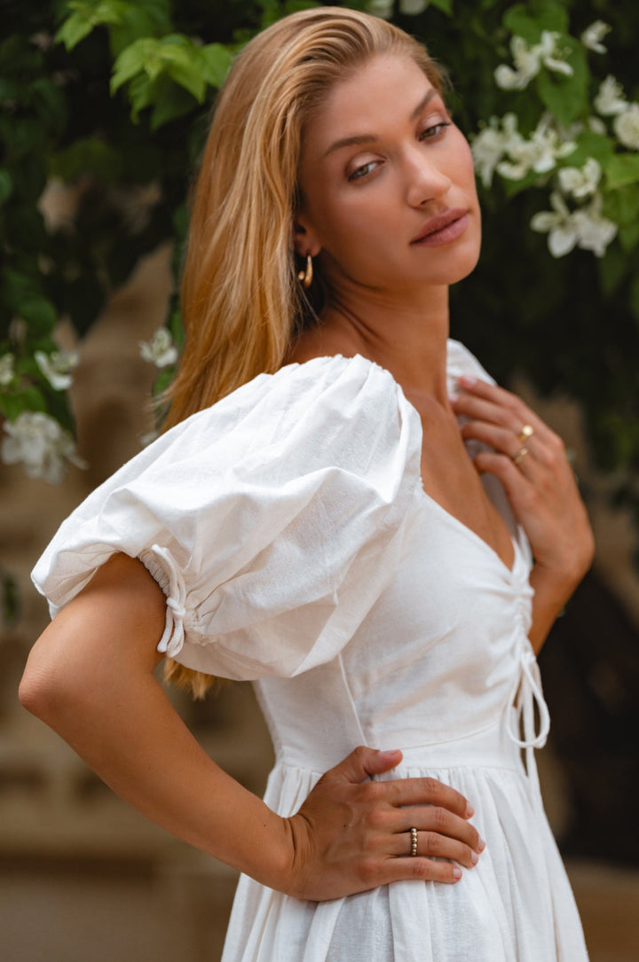 Atrani Puff Sleeve Dress by Bali Lane