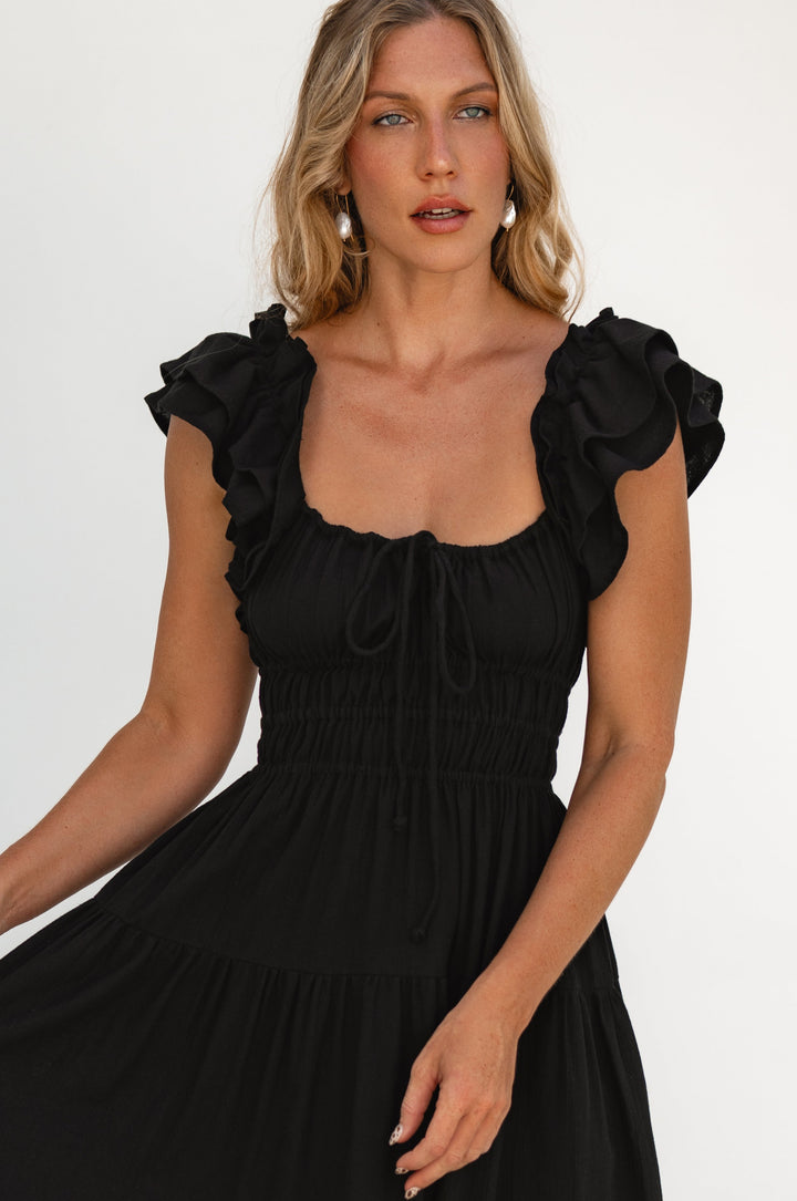 Aura Ruffled Maxi Dress by Bali ELF