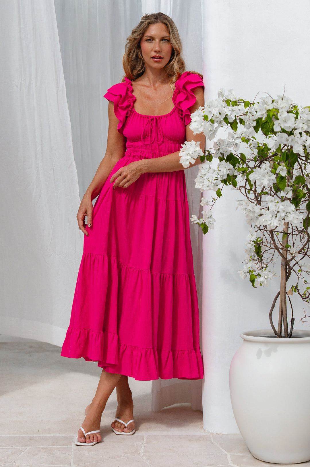 Aura Ruffled Maxi Dress by Bali ELF