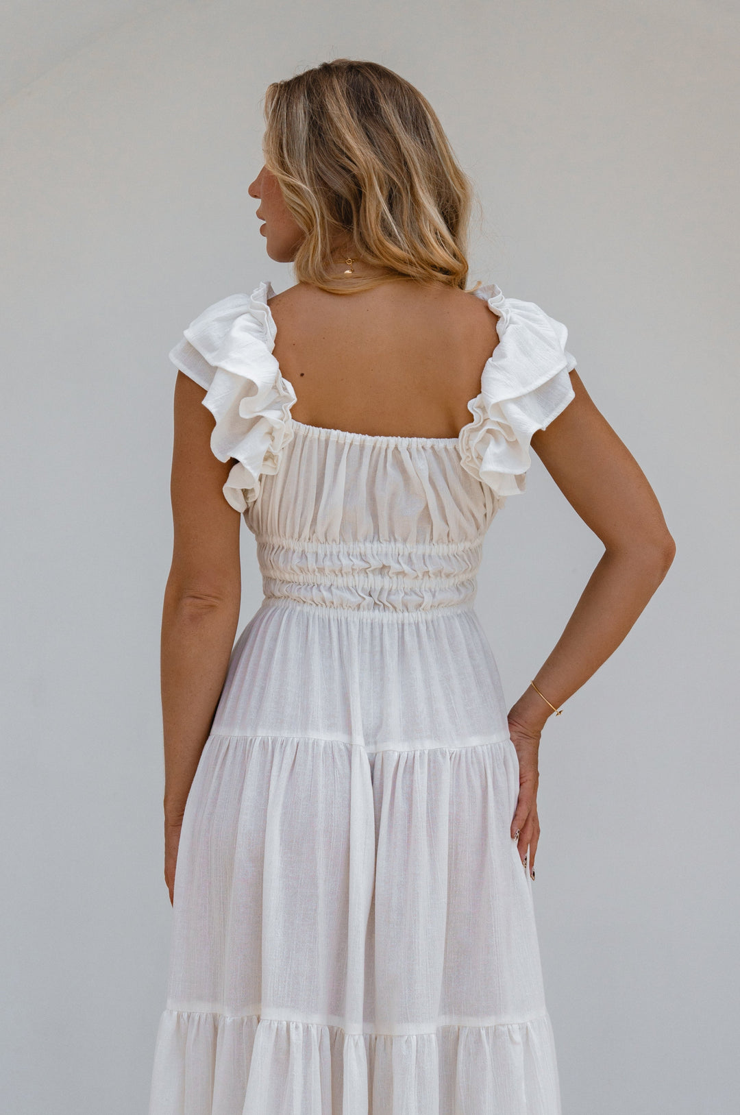 Aura Ruffled Maxi Dress by Bali ELF