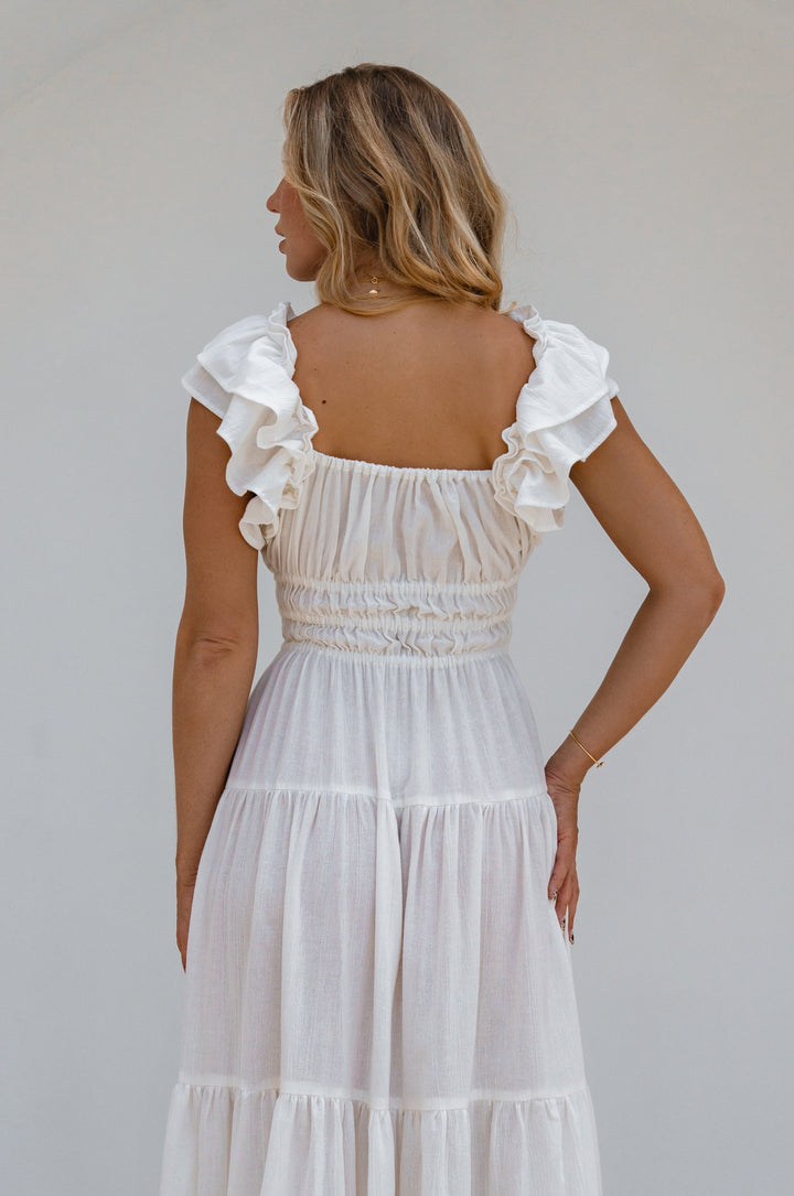Aura Ruffled Maxi Dress by Bali ELF