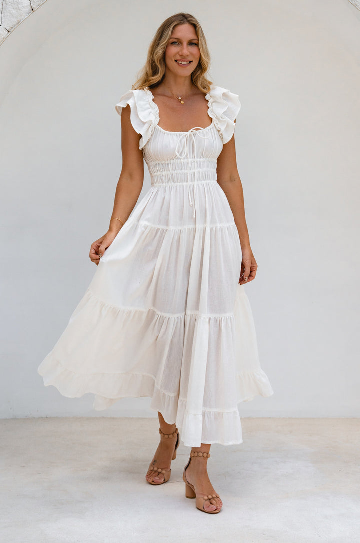 Aura Ruffled Maxi Dress by Bali ELF