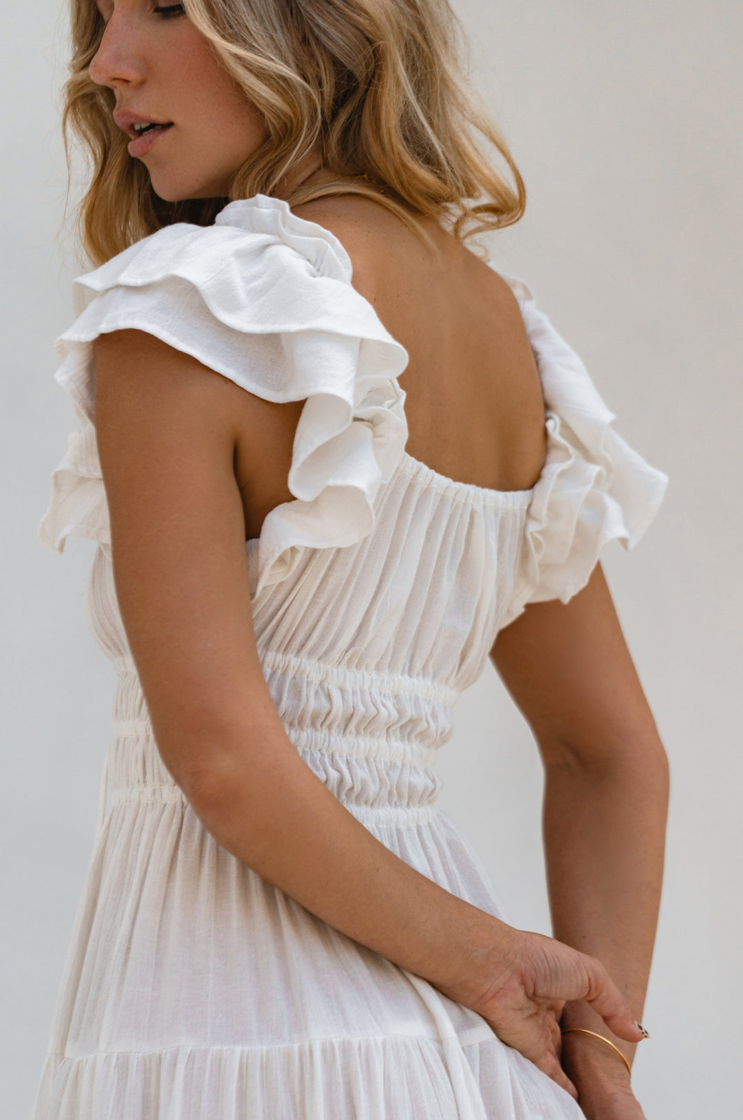 Aura Ruffled Maxi Dress by Bali ELF