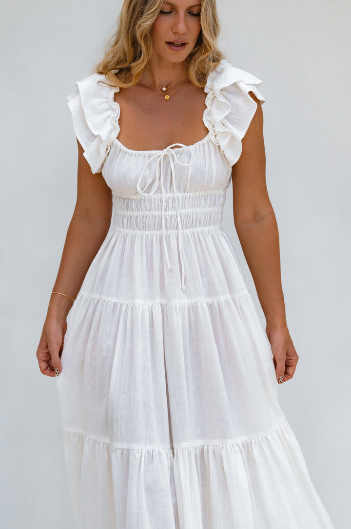 Aura Ruffled Maxi Dress by Bali ELF