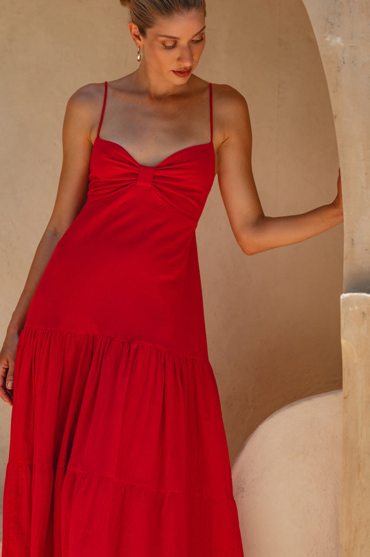 Aurelia Linen Maxi Dress by Bali Lane