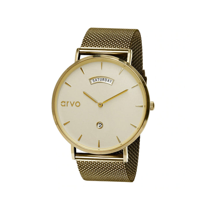 Arvo Gold Awristacrat Watch - Gold Mesh by Arvo