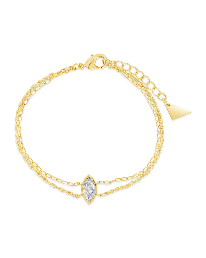 Karlie CZ & Layered Chain Bracelet by Sterling Forever