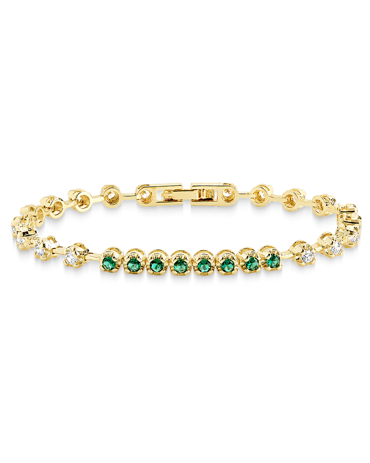 Liesbeth Emerald Accent Tennis Bracelet