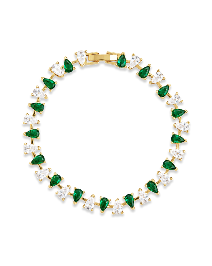 Emerald Pear Cut Tennis Bracelet