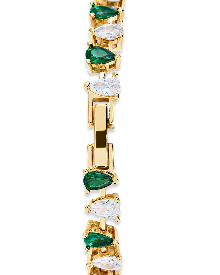 Emerald Pear Cut Tennis Bracelet