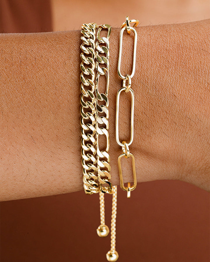 Layered Chain Bolo Bracelet