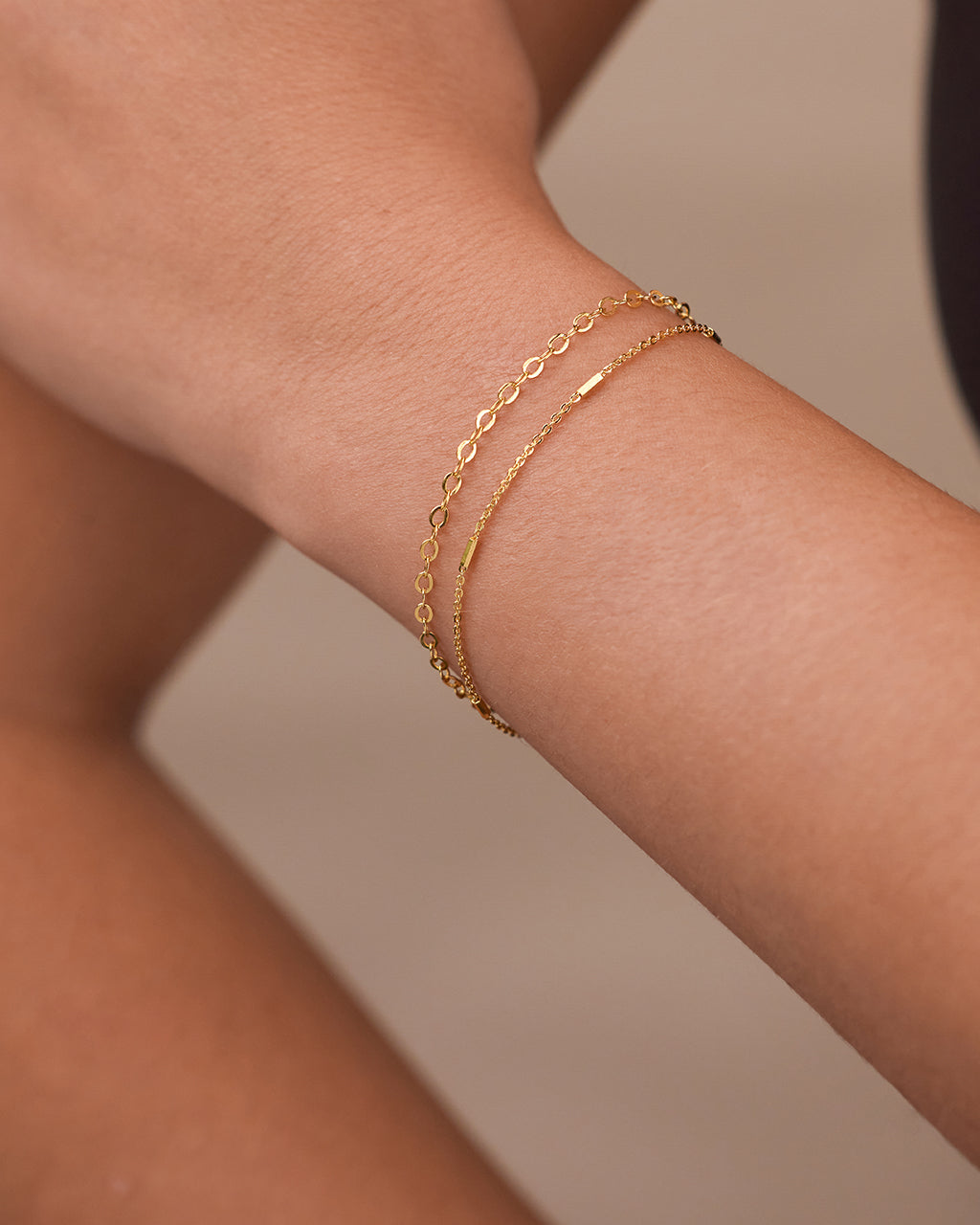 Delicate 2 Layer Chain Bracelet