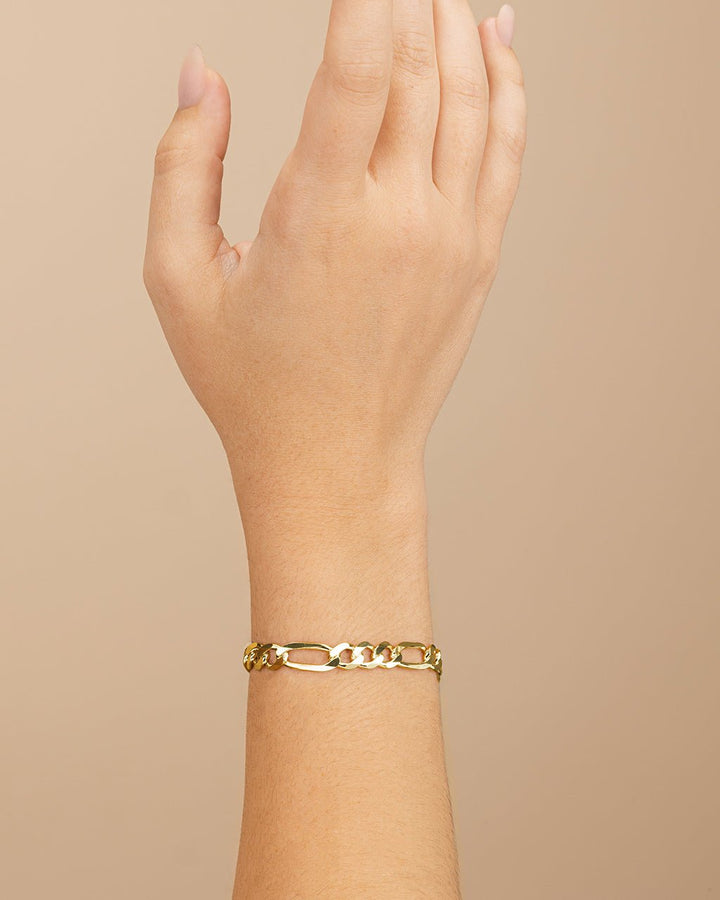Silver Figarro Dainty Chain Bracelet